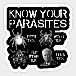 Know Your Parasites Anti Biden Sticker